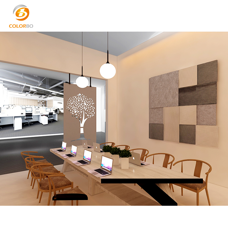 High performance Carton Packed Modern Design Space Divider Customized PET Hanging Screen