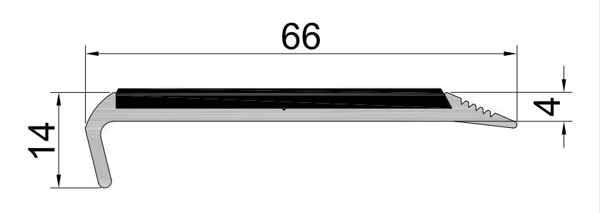 Aluminium Stair Edge Angle Nosing Anti Slip Aluminium Stair Nosing