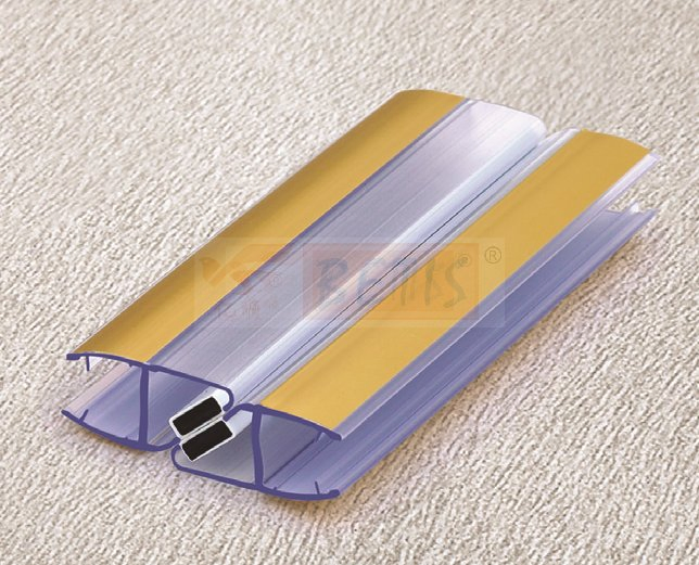 Bathroom Accessories Fittings Shower Glass Door Jamb 90 180 Degree Magnetic Seal for Glass-to-Glass Fits