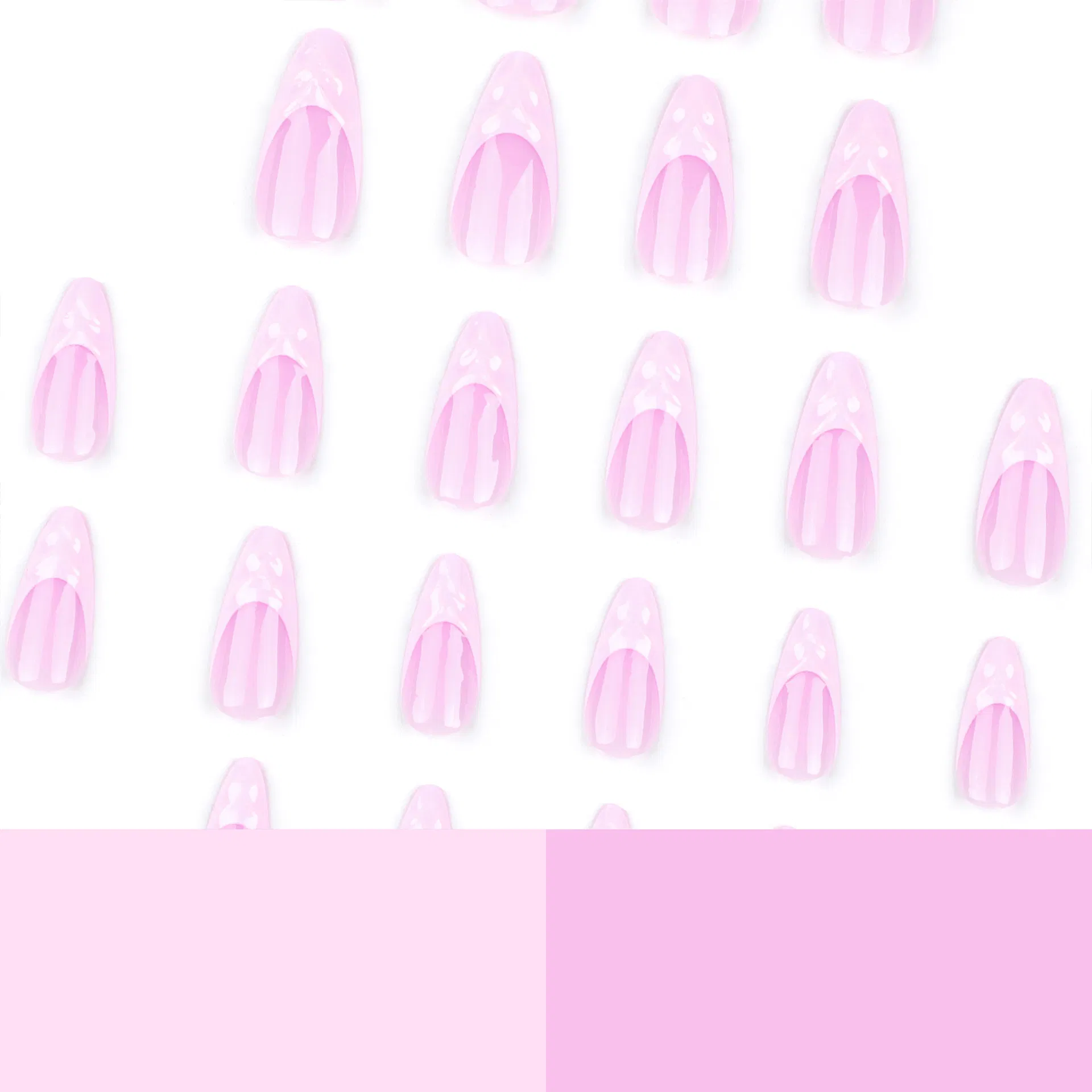3D Water Ripple Removable Nail Plate French Pink Nail