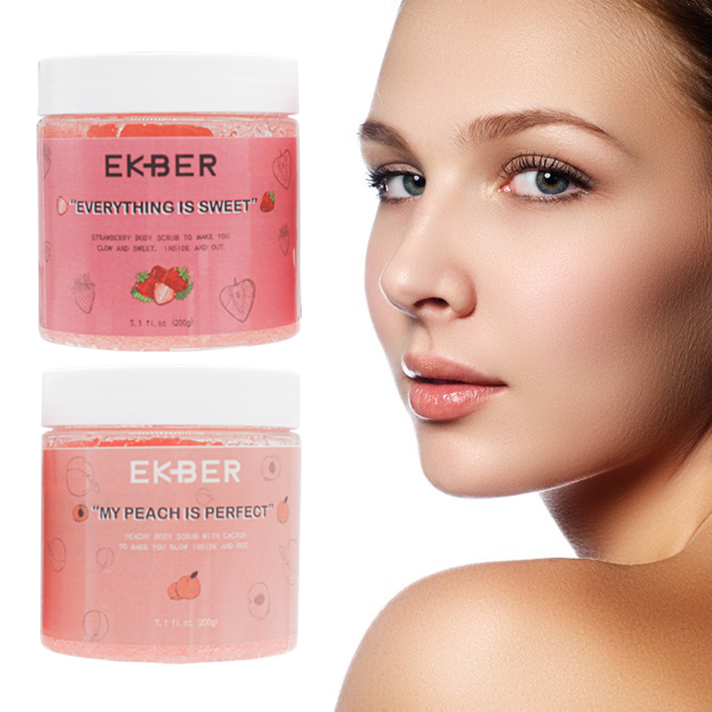 Custom Skin Whitening Strawberry Peach Blueberry Lemon Fruit Body Scrub for Women