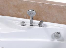 Угловая акриловая ванна с гидромассажем