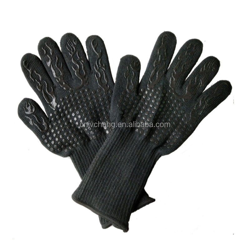 Factory Sell High Temperature Heat Resistant BBQ Gloves, Kitchen Pizza Oven Mittens
