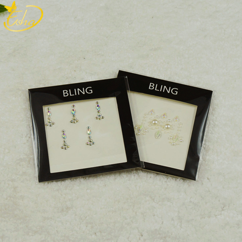 Custom Diamond Sheet Eye Jewels Temporary Tattoo Sticker Paper Rhinestone Gem Face Body Art Stickers