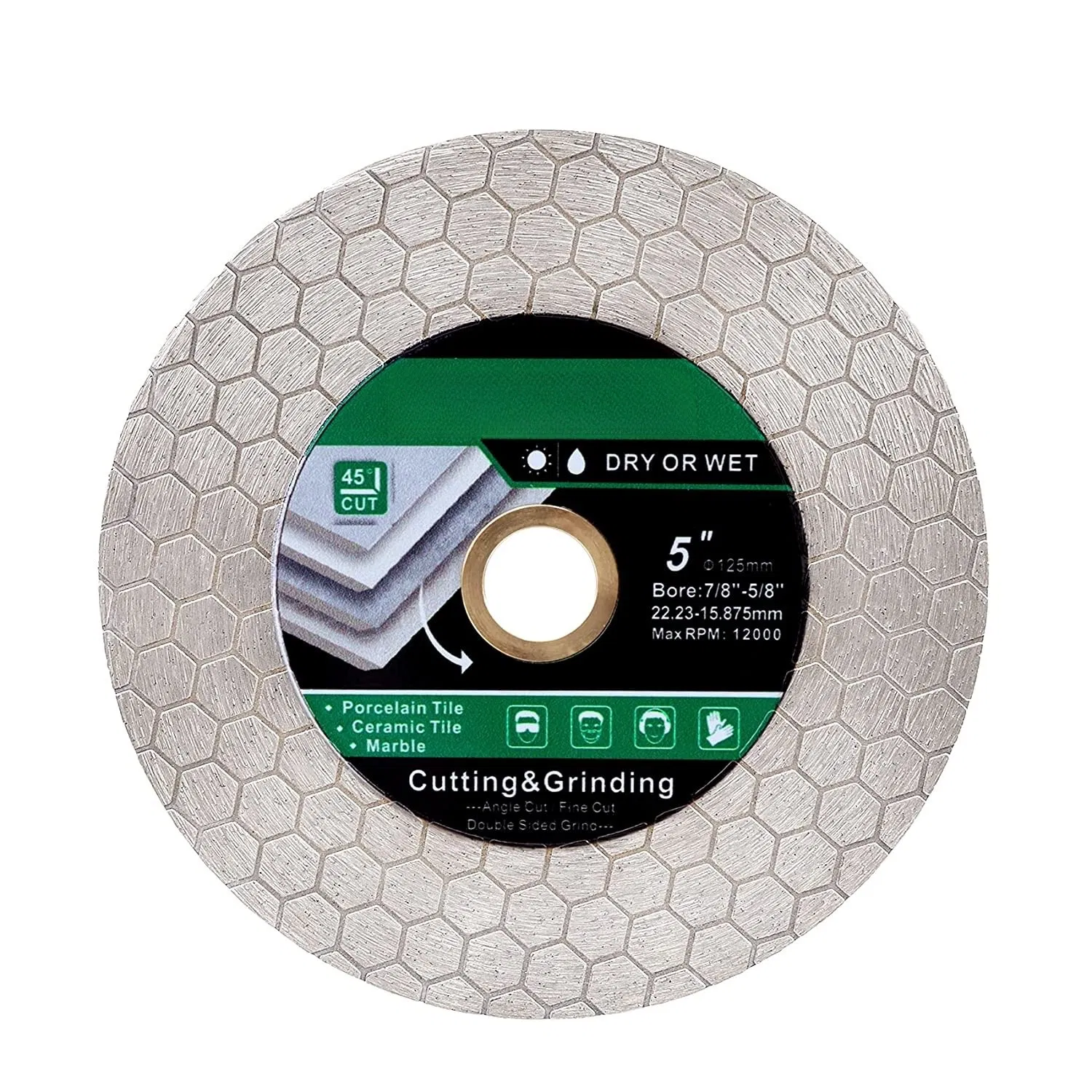 Diamond Saw Blade Hexagon Design for Cutting and Grinding Soccer Blade