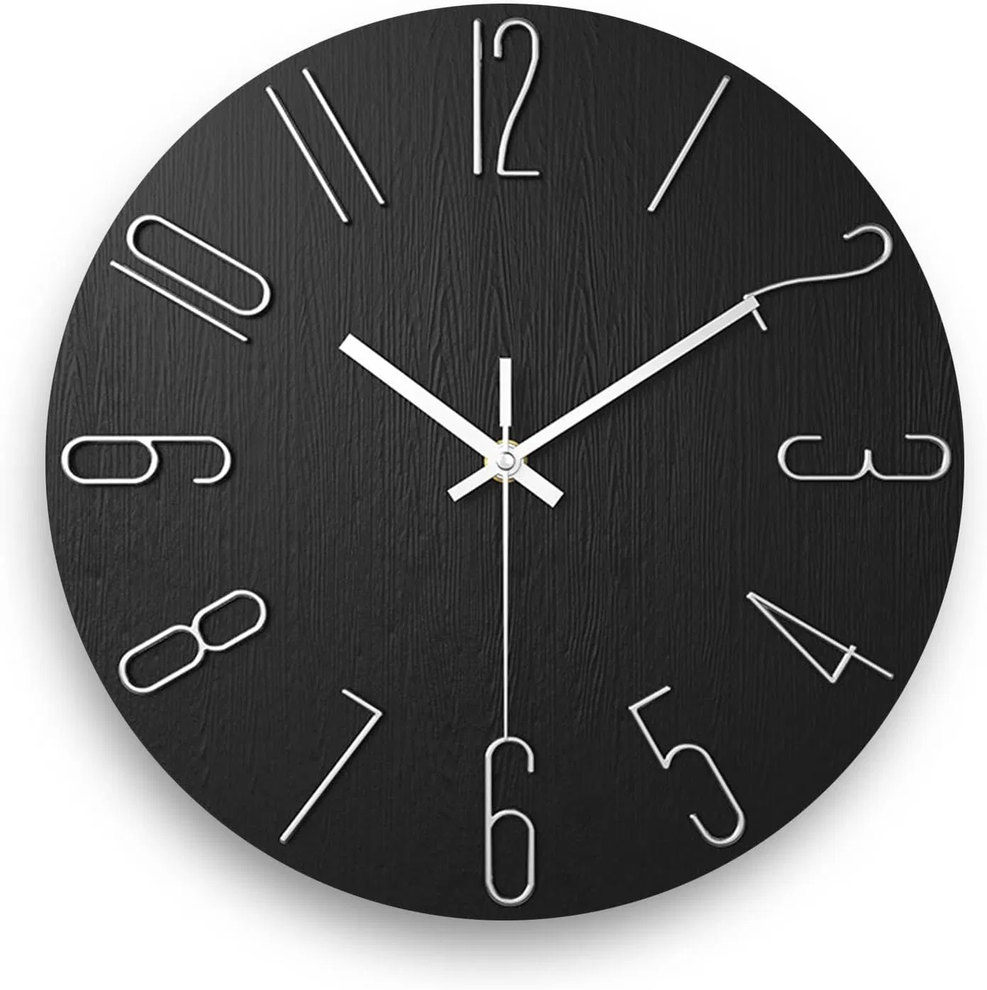 12 Inch Preciser Modern Style Wall Clock Silent Non Ticking