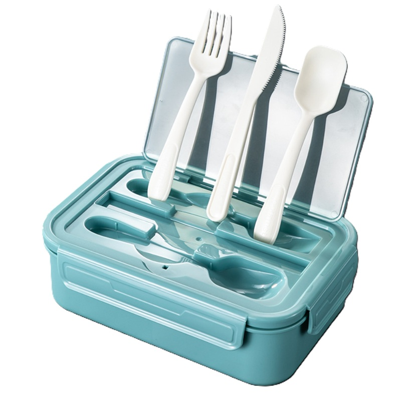 Stylish Reusable Plastic Lunch Box with Secure Lid Design