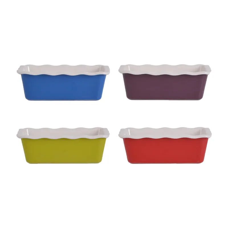 Wholesaler New Design Customized High Quality Colorful Ceramic Baking Dish Oven Toast Mold Plate for Kitchen