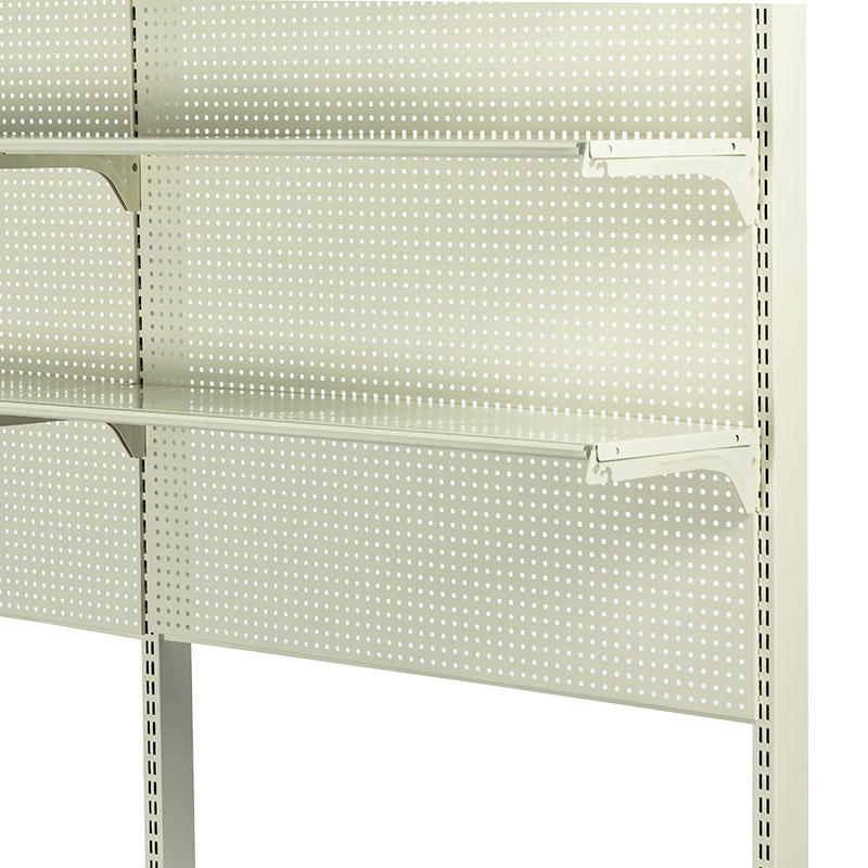 Extended Metal Pegboard Shelves for Home Gaming Rooms with Modular Design