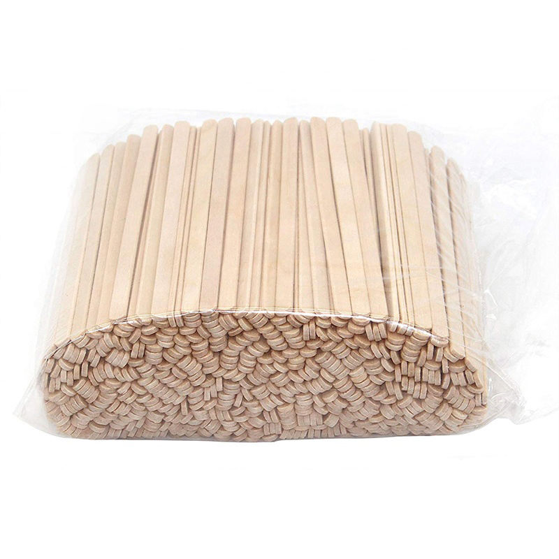 Ecolife Coffee Stirrer Stick Disposable Stirrer Carton Box Coffee Wholesale Eco-Friendly Wooden Wood Flat Handle Popular Classis