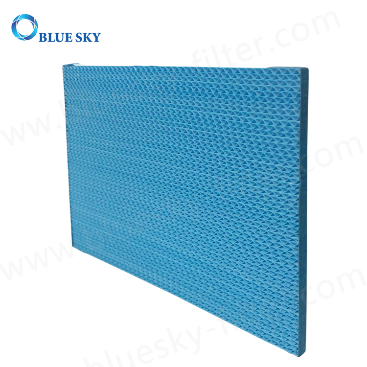 Customized Blue 5mm Aperture 380X280X10mm Panel Replacement Humidifier Wick Filters