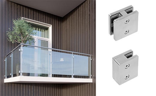 Deck Railing Balcony Handrail Bracket Standoff Glass Clamp Fittings
