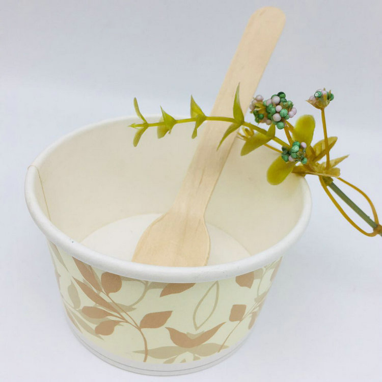 Customized Disposable 4oz-26oz Double PE Coated Paper Ice Cream Cup