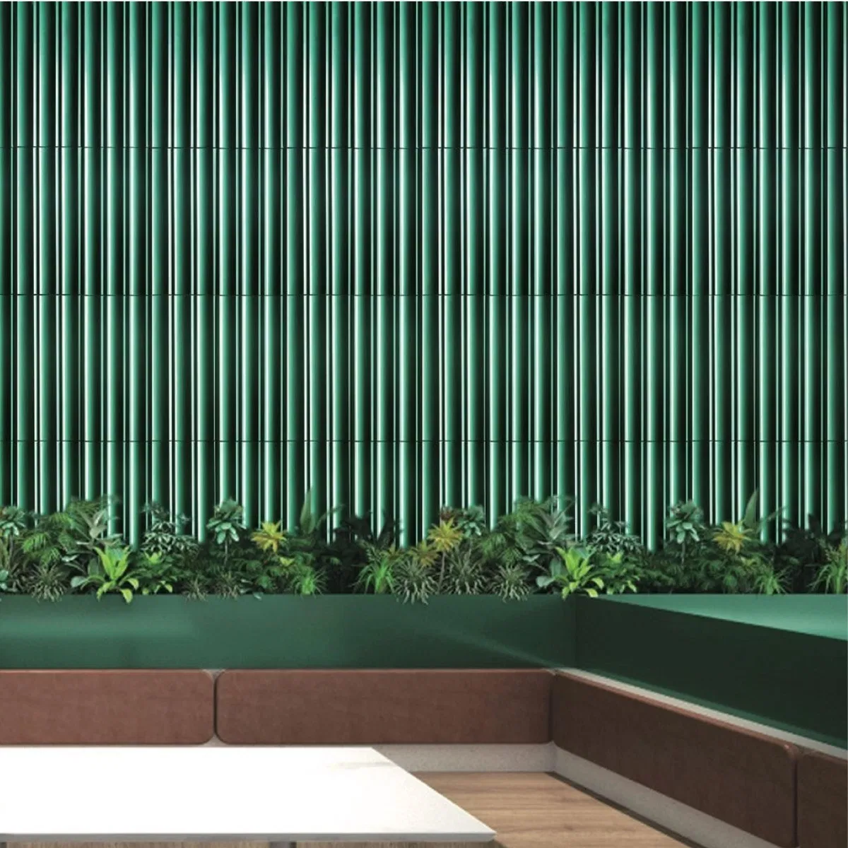 3D strong Concrete Bricks for room office hall interior exterior Wall cladding fireproof Eco-Friendly Bamboo 150*300*8mm