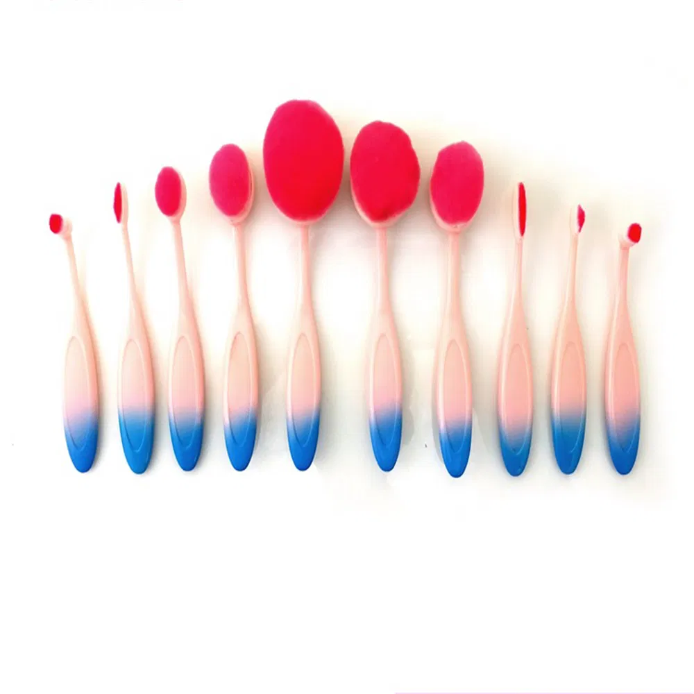 Toothbrush Shape 10 PCS Professional Cosmetic Makeup Brush Sets
