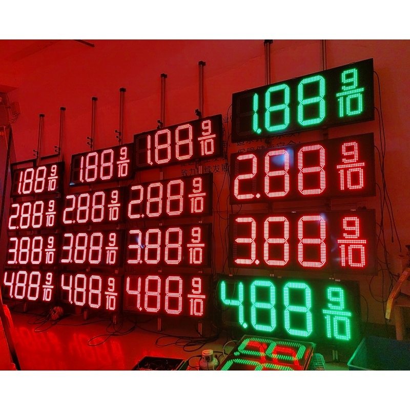 Petrol Station Wireless Forcort WiFi APP with RF Remote Controlle Digit Sign Gas Price 7 Segment LED Display