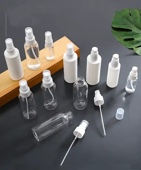 Cheap Gold White Empty Plastic Skincare Cosmetic 30/60ml/100ml/120ml Perfume Spray Bottle