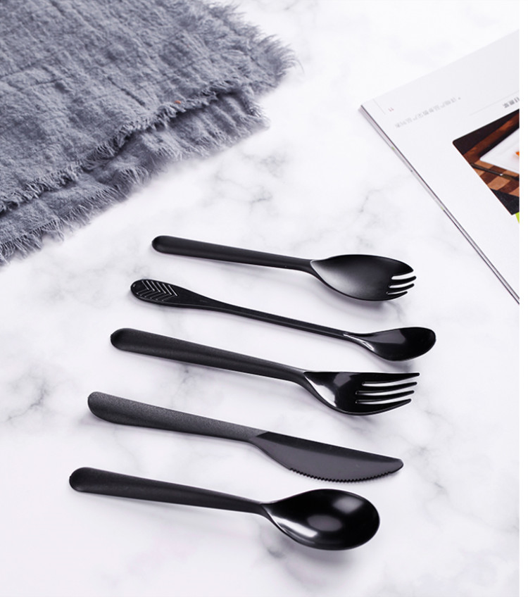High Quality Biodegradable Disposable Plastic Forks Knives Spoons Sets