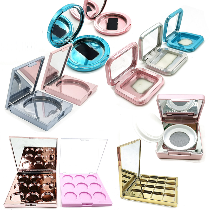 Y104-5 Unique Shape 6 Color Plastic Eyeshadow Palette Blush Palette Compact Box Cosmetic Packaging