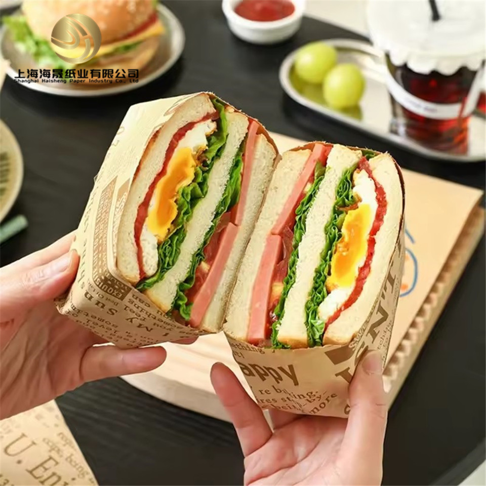 Eco Friendly Recyclable Stable Quality Fast Food Safe Hamburger Wrapping Paper