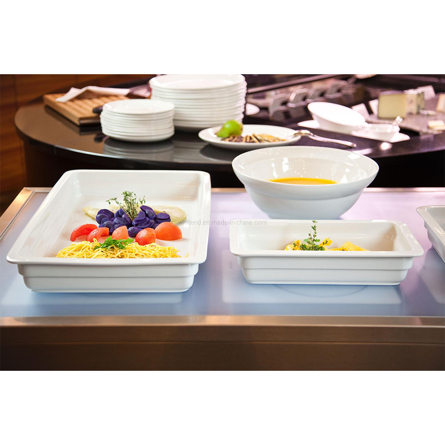 1/2 Gastronorm Ceramic Food Container Buffet Serving Tray Food Gn Pan Dish
