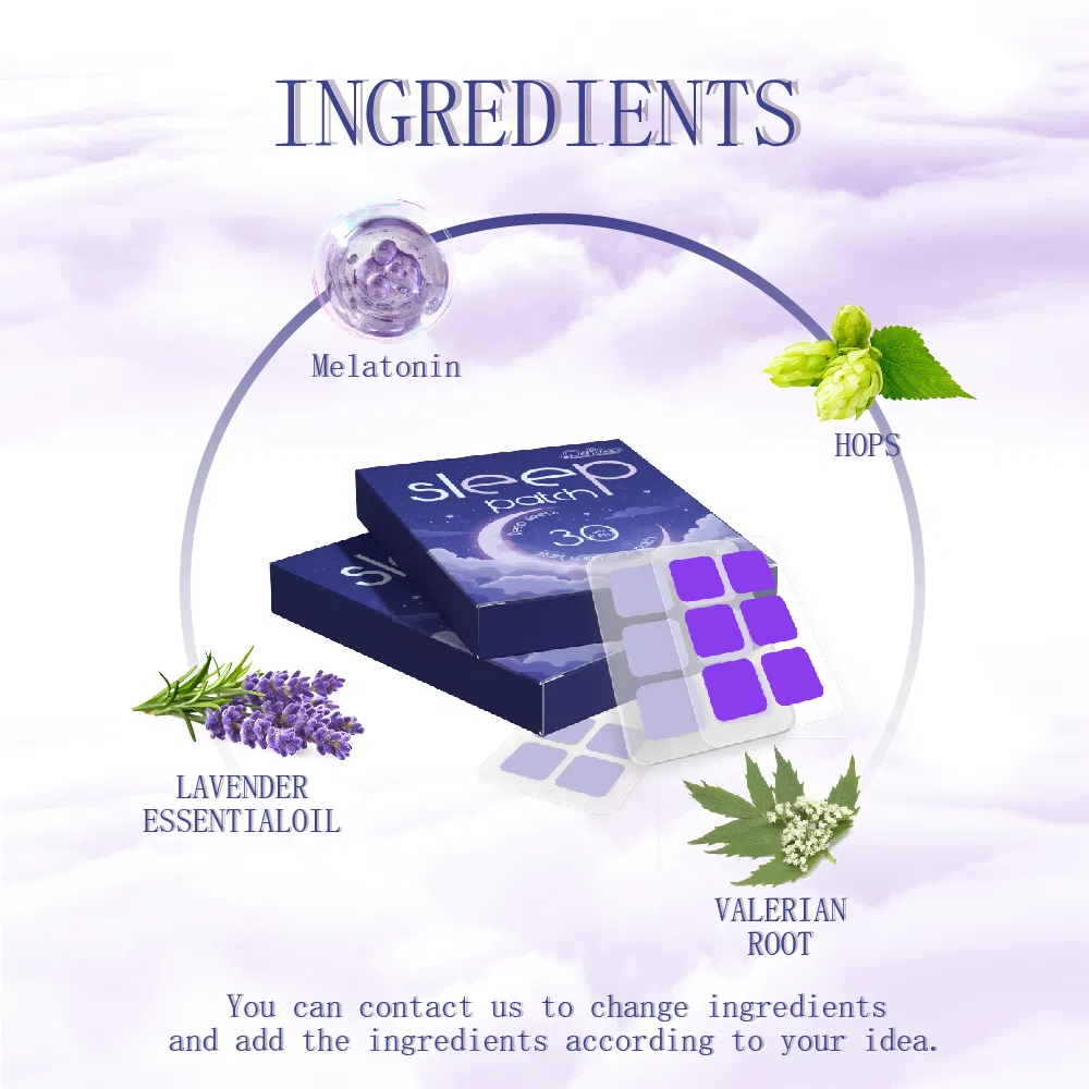 Special Offer Custom Size Easy to Use During Sleep Lavender Essential Oil Sleep Aid Patch