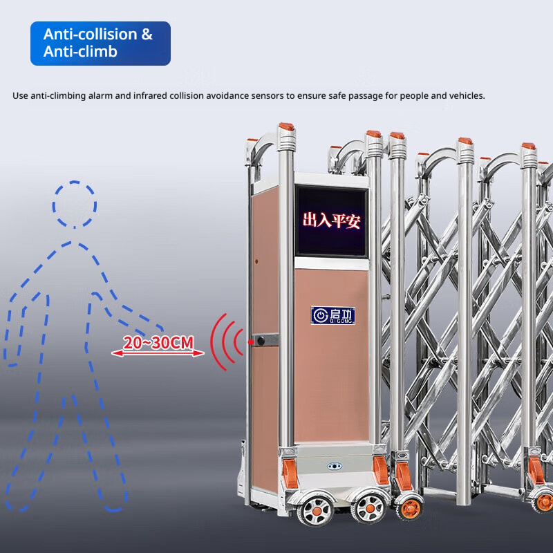 Dubai Malls Heat-Resistant Collapsible Retractable Gate Stainless Steel Gate