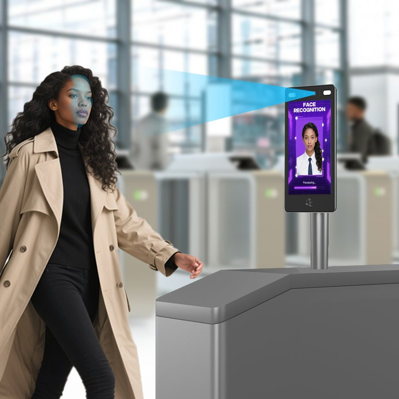 Suntek High-Level Security Biometric Verification Modern Face Recognition System for Hotel/School/Office/Factory Access Control with Password Verification