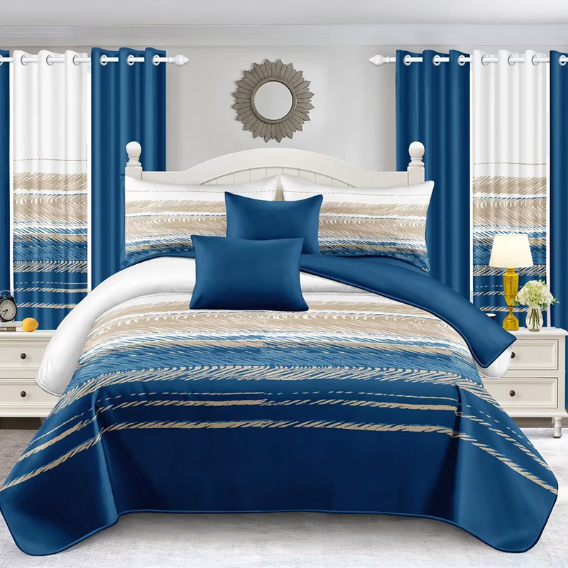 Wholesale Guangdong 11PCS Pink Polyester Cotton Bed Sheets Pillowcases Home Textile Printing Coverlets Quilted Bedcover Comforter Cover Bedspread Bedding Set