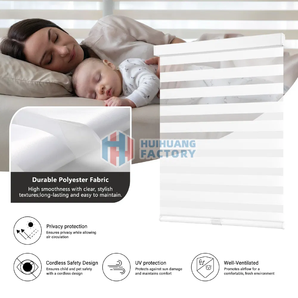 Modern Stylish Full-Blackout Zebra Blinds for Homes and Offices