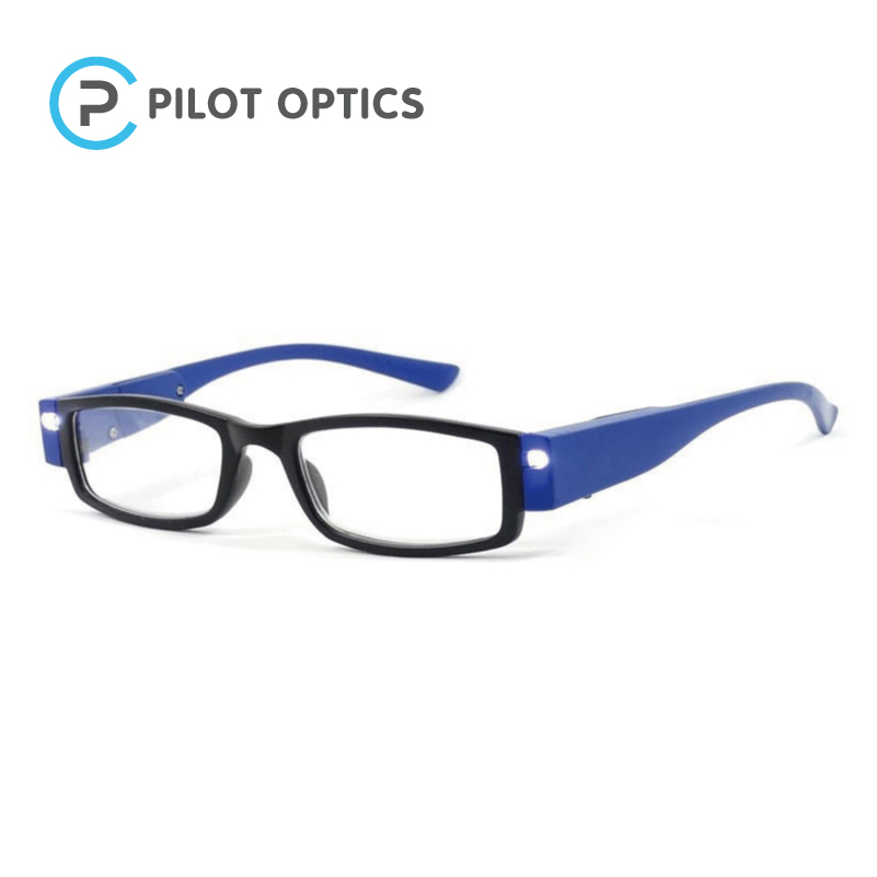 Pilot Optics 2023 LED Light High Quality Square Function PC Reading Glasses
