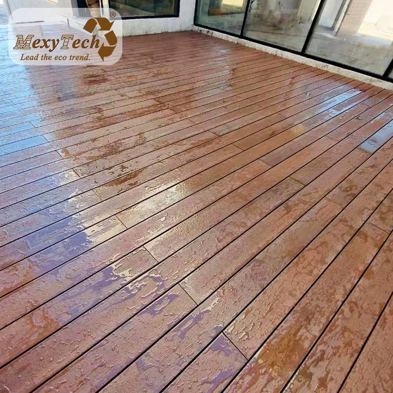 Better Colour Durability Fireproof WPC Tile Laminate Flooring Outdoor