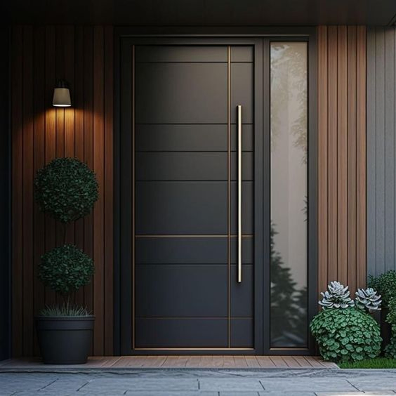 Chinese Modern Exterior Entrance Entry Other-Doors Metal-Door Metallic Stainless Steel Armored Aluminum Modern Gate Security-Door Composite-Door