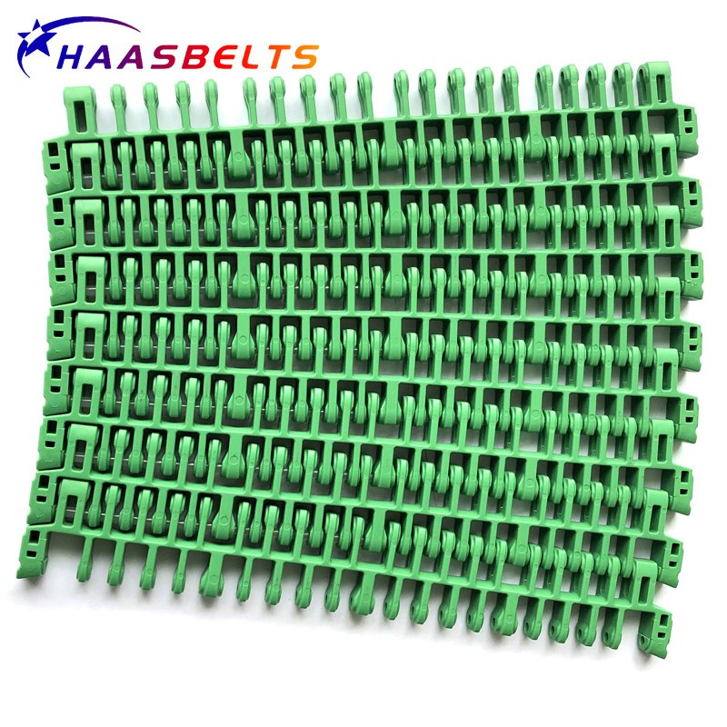 Haasbelts Plastic Conveyor Chain Is615 Radius Flush Grid with Pop-up Flights Modular Belt