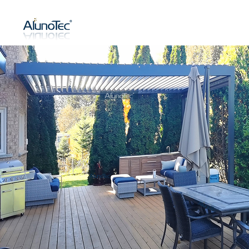 Bioclimatic Sunshade Louvers Pergolas Patio Cover Gazebo Louvred Roof Canopy Garden Carport Gazebos Aluminium Pergola