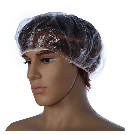 Cheap Water Proof Elastic Clear PE Shower Cap