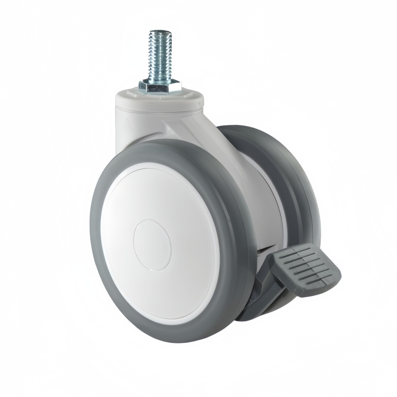 3/4inch Medical Double Wheels Casters Hospital Bed Casters Swivel Caster for Medical Equipment and Instruments