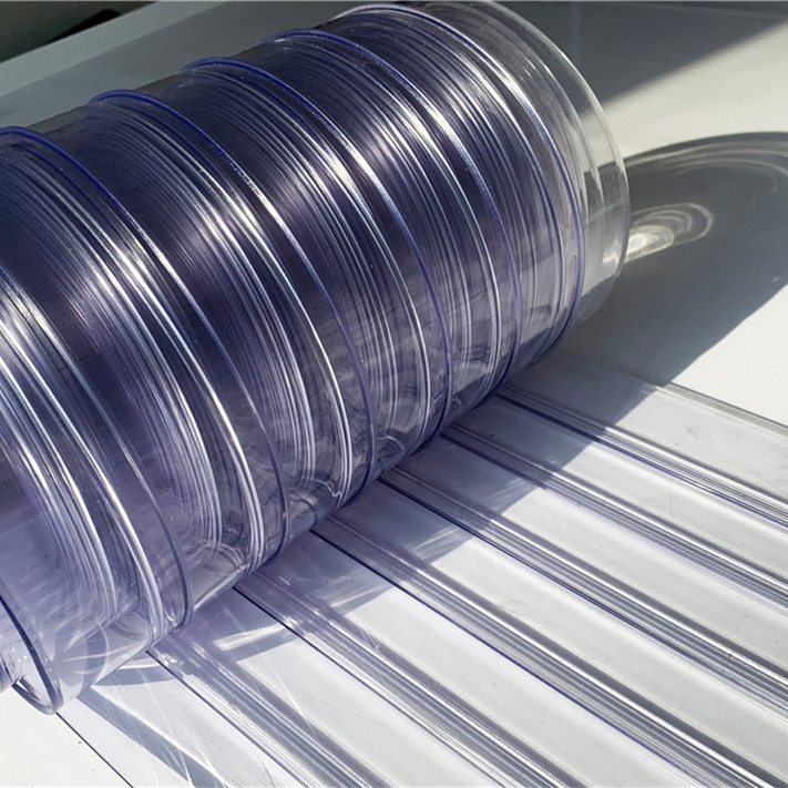 Standard Ribbed Clear Door Curtain PVC Strip 3mmx300mmx50m