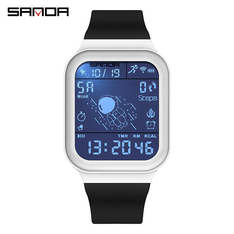 Sanda 6101 Sports Chronograph Circuit Board Waterproof Luminous Digital Watch