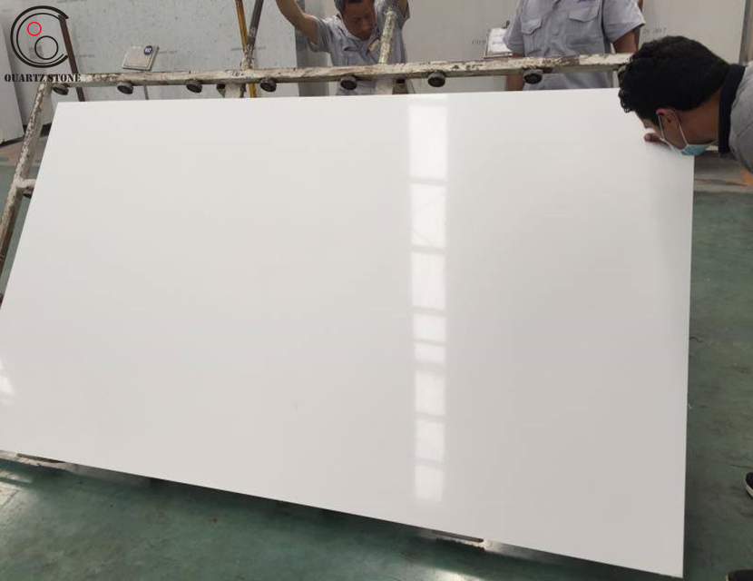 Wholesale Chinese Pure White Quartz Stone Slab for Stone Buyers with Ce NSF Certification