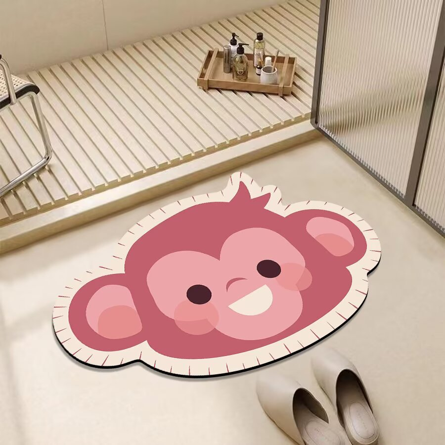 Microfiber PC Bath Mats Non Slip Kids Diatom Mud Floor Mat Absorbent Quick-Dry Mat 40*60cm