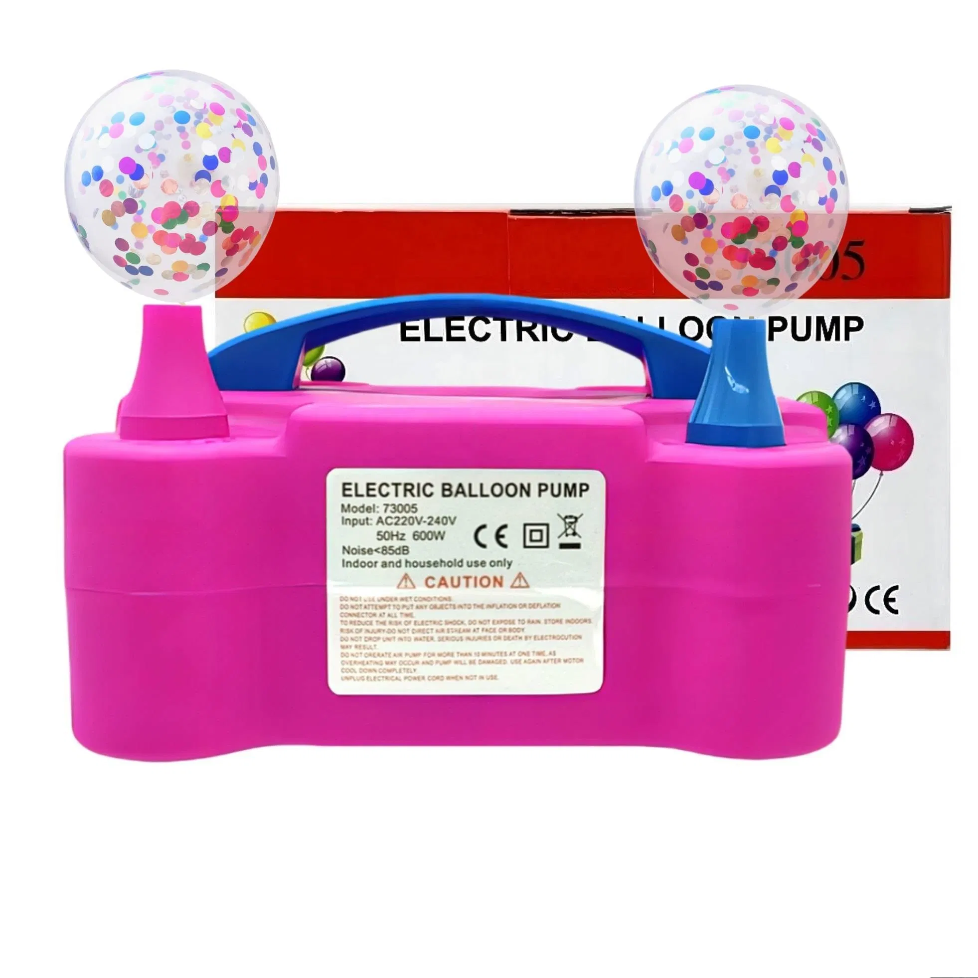 600W 73005 Electric Air Pump Portable Dual Nozzle Balloon Inflate for Wedding