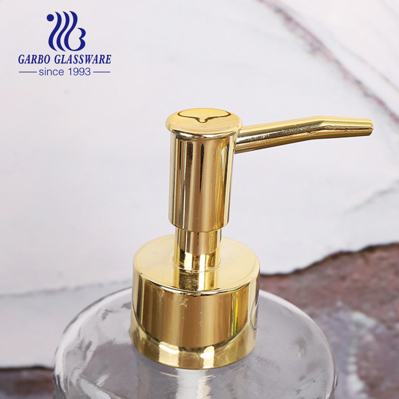 Custom Bathroom Accessories 3 PCS Glass Bottle Dish Cup Glass Bathroom Set