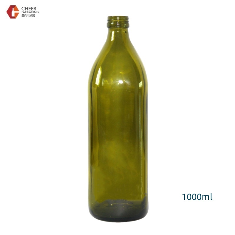 1000ml 100cl Green Glass Bottles Cooking Oil Bottle for Olive Oil