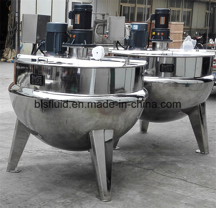 200 Gallon Steam Heating Stainless Steel Steam Jacketed Kettle with Agitators