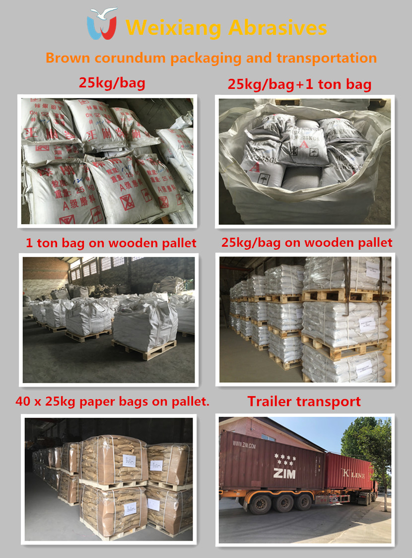 Коричневый оксид алюминия для удаления ржавчины