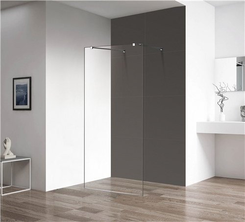 Brass Golden Frame Brass Pivot Door Four Fixed Two Open Rectangle Shape Shower Enclosure