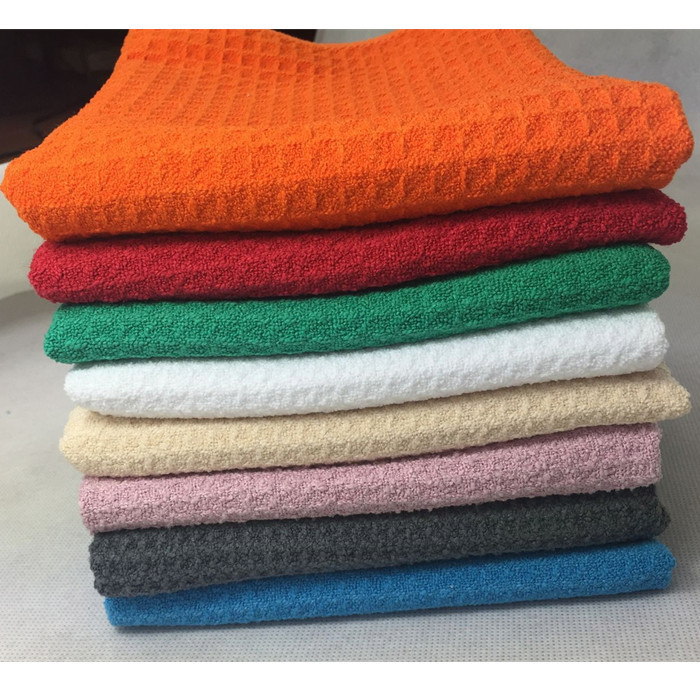 Weave Towel Cleaning Cloths 40*40cm Tea Towel Quick Dry Kitchen Microfiber Waffle Towel