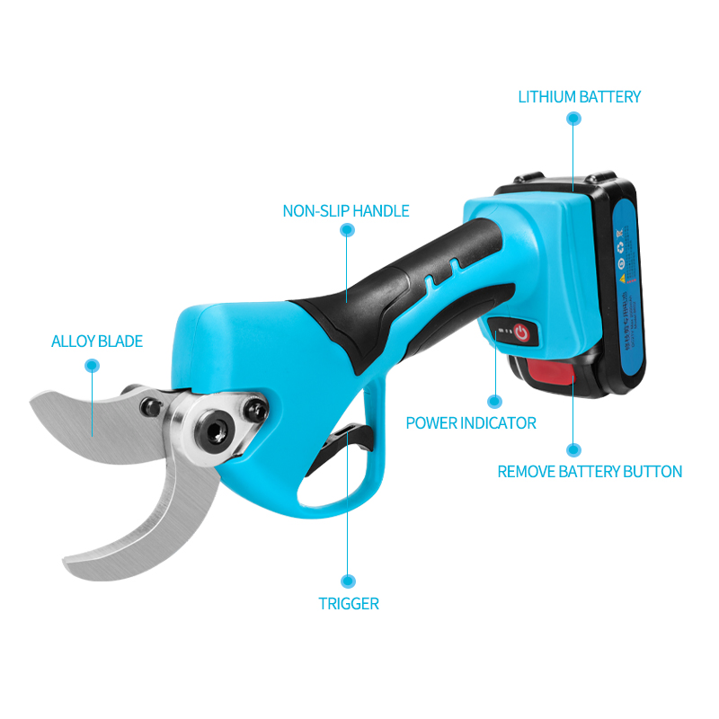 Professional 21V Cordless Electric Pruning Shears Battery Scissors for Pruning