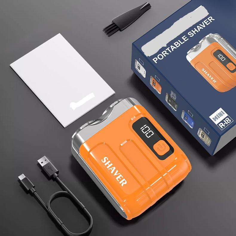 R18 New Razor Men's Electric Travel Digital Display Rechargeable Portable Shaver